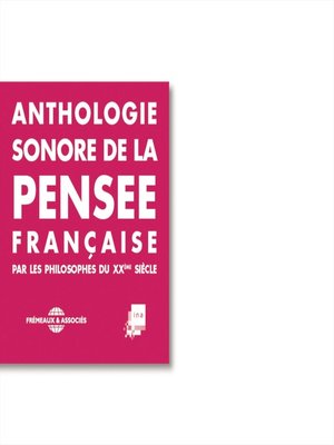 cover image of Anthologie sonore de la pensée française du XXe siècle